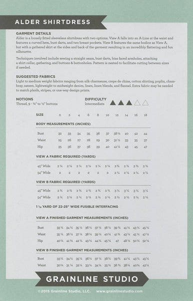 Pattern, Alder Shirtdress GS13001
