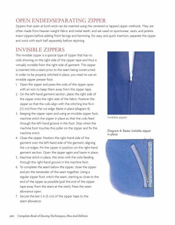 Book, Complete Book of Sewing Techniques 2nd Edition Hardcover, # L3014C