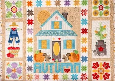 Machine Embroidery Pattern, Autumn Love Quilt Projects ME USB ME018ALQ24R2