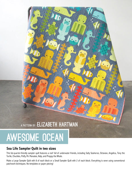 Pattern, AWESOME OCEAN, Elizabeth Hartman     EH-036