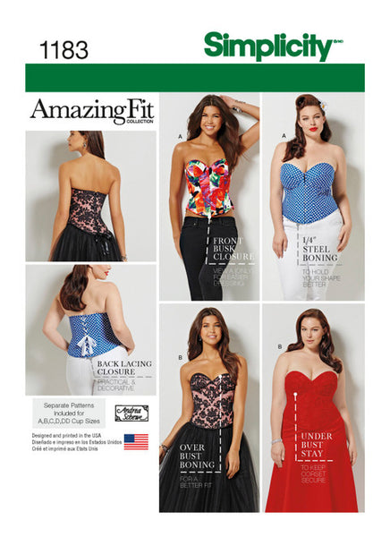 Pattern, SIMPLICITY 1183 Misses' & Plus Size Corsets