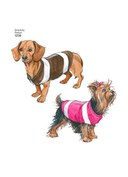 Pattern, SIMPLICITY 1239 Dog Coats in Three Sizes