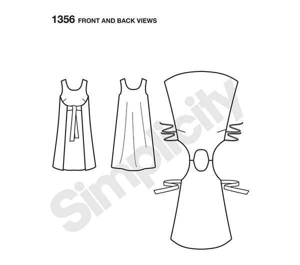Pattern, SIMPLICITY 1356 Misses' Vintage Jiffy Reversible Wrap Dress