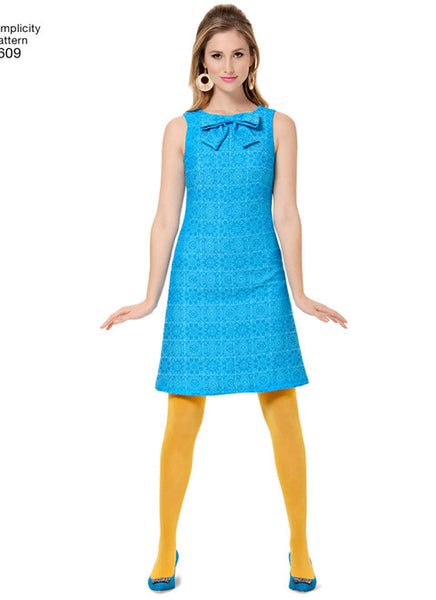 Pattern, SIMPLICITY 1609 Misses' Jiffy 1960s Vintage Dress