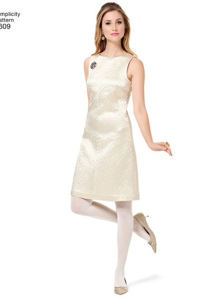 Pattern, SIMPLICITY 1609 Misses' Jiffy 1960s Vintage Dress