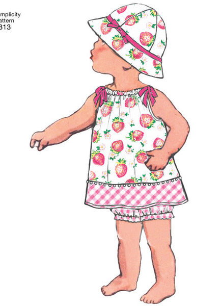 Pattern, SIMPLICITY 1813 Babies' Vintage Dress & Separates