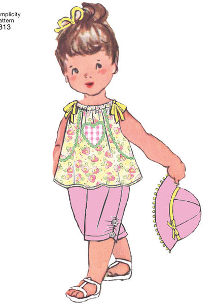 Pattern, SIMPLICITY 1813 Babies' Vintage Dress & Separates