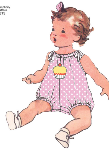 Pattern, SIMPLICITY 1813 Babies' Vintage Dress & Separates
