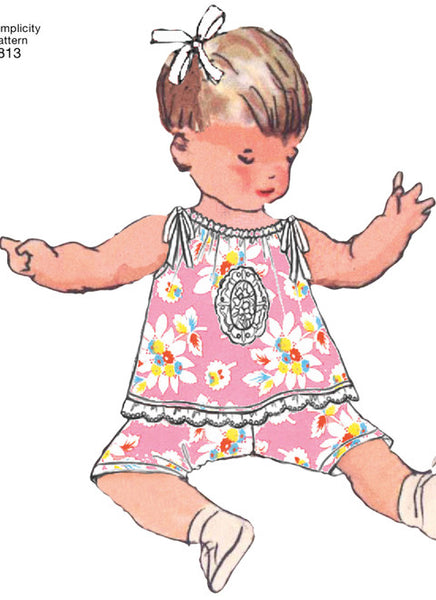 Pattern, SIMPLICITY 1813 Babies' Vintage Dress & Separates