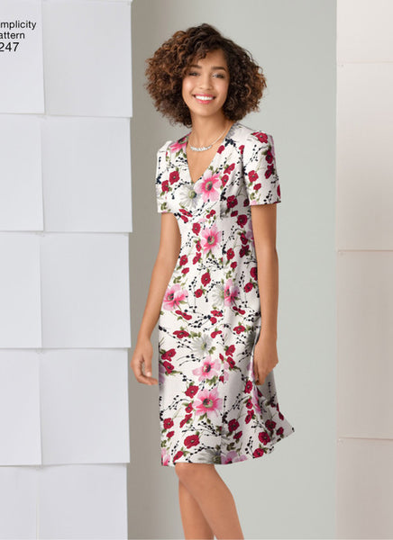 Pattern, SIMPLICITY 2247 Misses' & Plus Size Amazing Fit Dresses