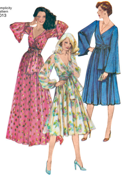 Pattern, SIMPLICITY 8013 Misses' Vintage 1970s Dresses
