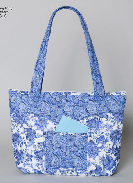 Pattern, SIMPLICITY 8310 Quilted Bags in Three Sizes
