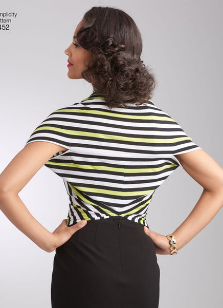 Pattern, SIMPLICITY 8452 Misses' Vintage Knit Blouse