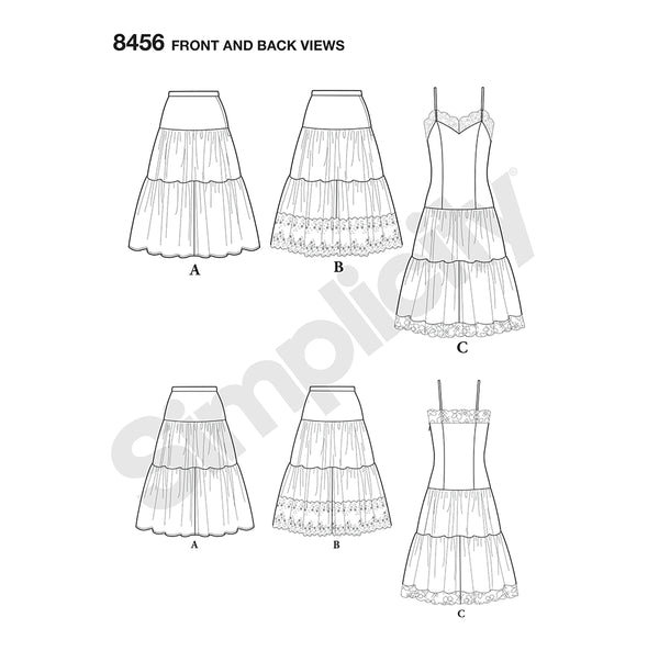 Pattern, SIMPLICITY 8456 Misses' Vintage Petticoat and Slip