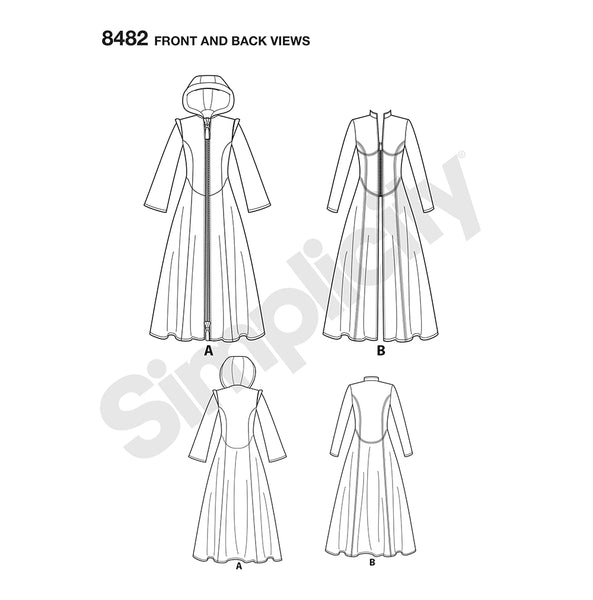 Pattern, SIMPLICITY 8482 Sewing Pattern Misses' Costume Coats