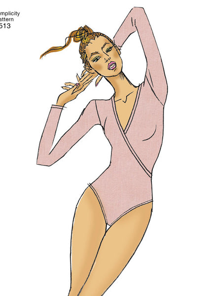 Pattern, SIMPLICITY 8513 Misses' Knit Bodysuits