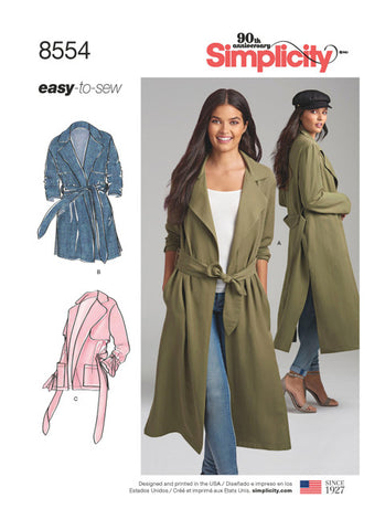 Pattern, SIMPLICITY 8554 Misses' & Miss Petite Coats and Jackets