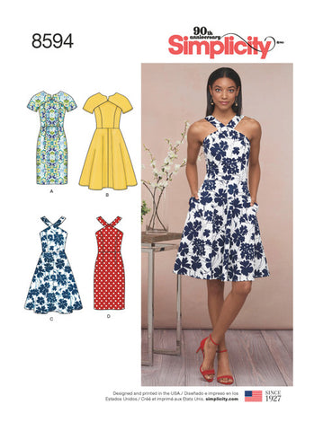 Pattern, SIMPLICITY 8594 Misses' & Petites' Dresses