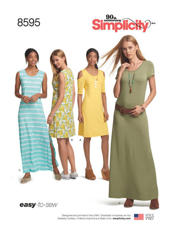 Pattern, SIMPLICITY 8595 Misses' Knit Dresses