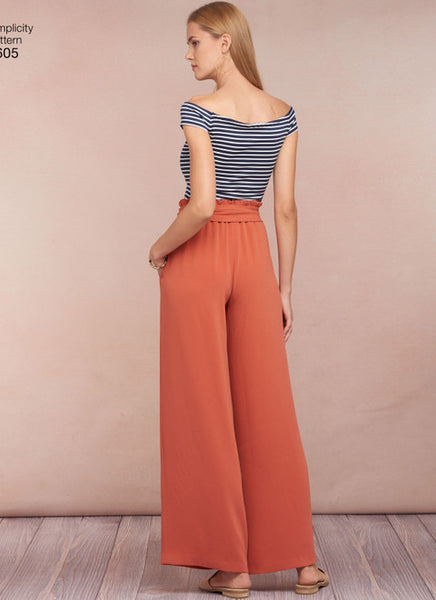 Pattern, SIMPLICITY 8605 Misses' Pull-On Skirt and Pants