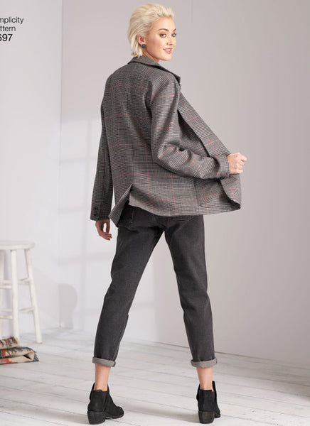 Pattern, SIMPLICITY 8697 Misses'/Women's Oversized Blazers