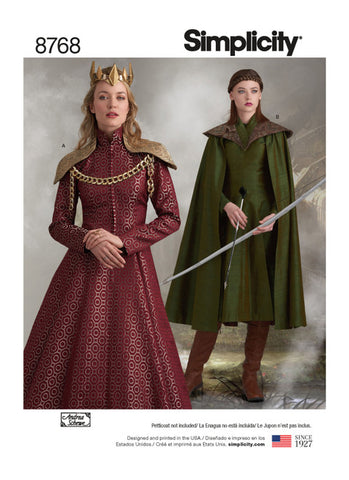 Pattern, SIMPLICITY 8768 Misses' Fantasy Costumes