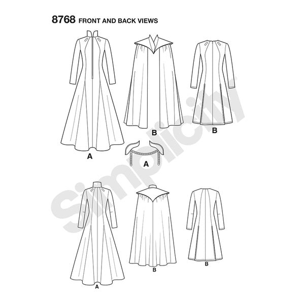 Pattern, SIMPLICITY 8768 Misses' Fantasy Costumes