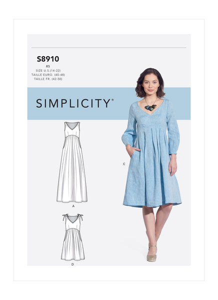 Pattern, SIMPLICITY 8910, Misses Dress