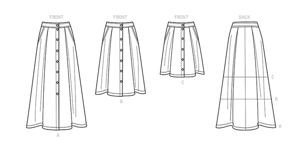 Pattern, SIMPLICITY 9267 Misses' Skirt In Three Lengths