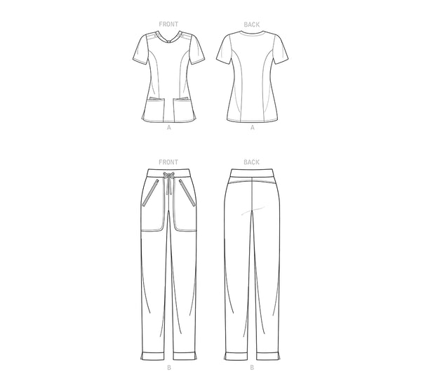 Pattern, SIMPLICITY 9276 Misses' Scrubs