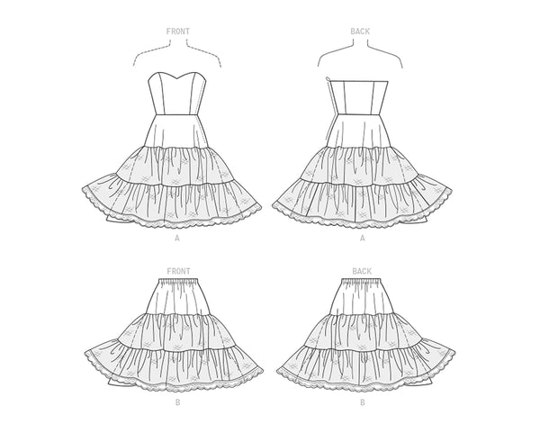 Pattern, SIMPLICITY 9293 Misses' Full Slip & Petticoat