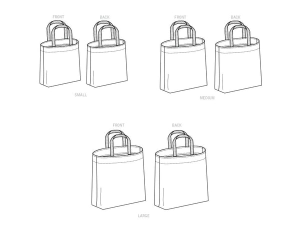 Pattern, SIMPLICITY 9308 Tote Bags in 3 Sizes