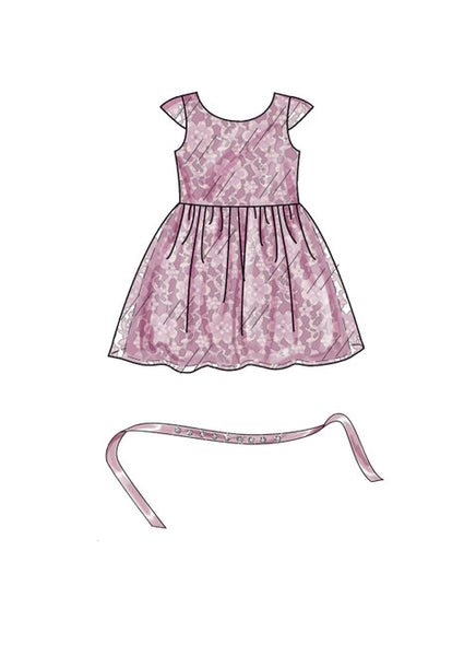 Pattern, SIMPLICITY 9320 Children's Gathered Skirt Dresses