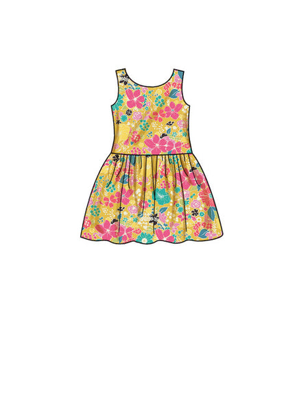Pattern, SIMPLICITY 9320 Children's Gathered Skirt Dresses