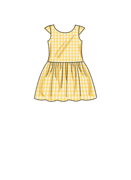 Pattern, SIMPLICITY 9320 Children's Gathered Skirt Dresses