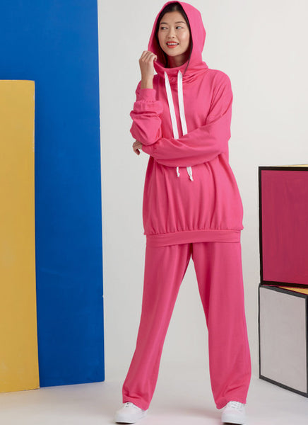 Pattern, SIMPLICITY 9379 Unisex Oversized Knit Hoodies, Pants and Tees