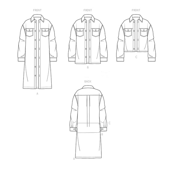 Pattern, SIMPLICITY 9388 Unisex Shirt Jackets/Shacket