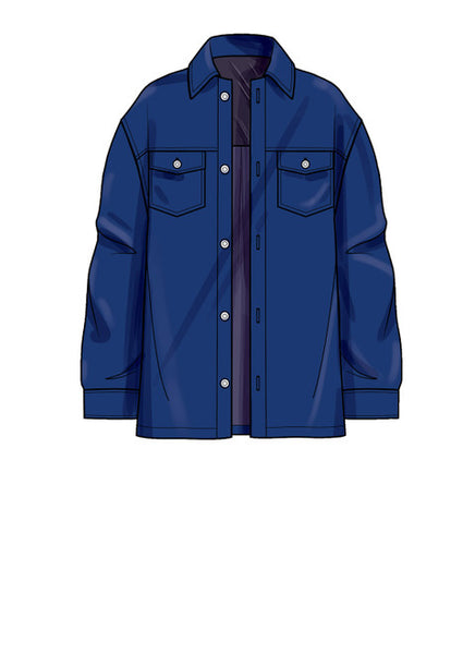 Pattern, SIMPLICITY 9388 Unisex Shirt Jackets/Shacket