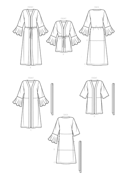 Pattern, SIMPLICITY 9602 Missses' Caftans and Wraps