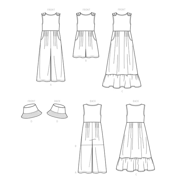 Pattern, SIMPLICITY 9617 Children's and Girls' Jumpsuit, Romper and Dress