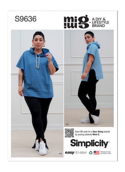 Pattern, SIMPLICITY 9636 Misses' Hoodies and Leggings by Mimi G