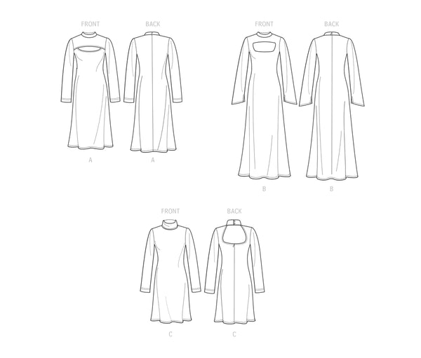 Pattern, SIMPLICITY 9644 Misses' and Women's Knit Dress in Three Lengths