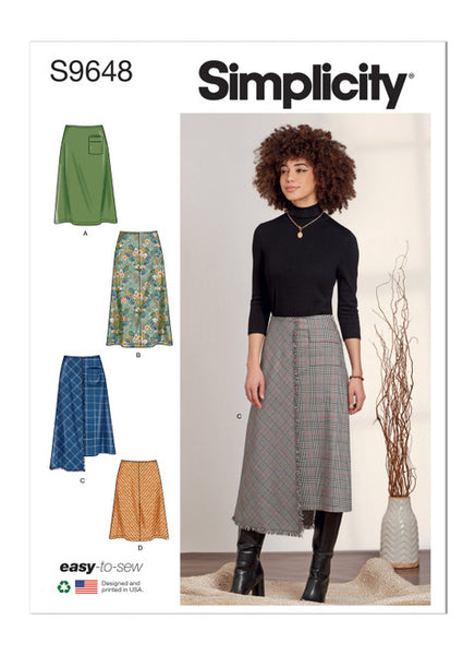 Pattern, SIMPLICITY 9648 Misses' Skirts
