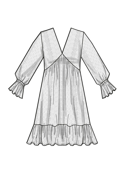 Pattern, SIMPLICITY 9702 Misses Empire Dress