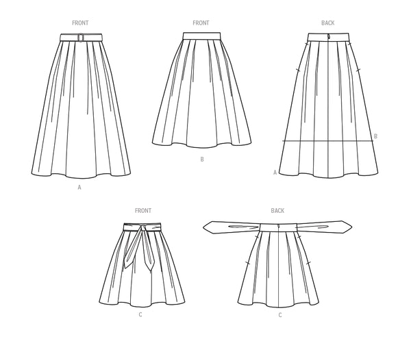 Pattern, SIMPLICITY 9711 Misses' Skirts