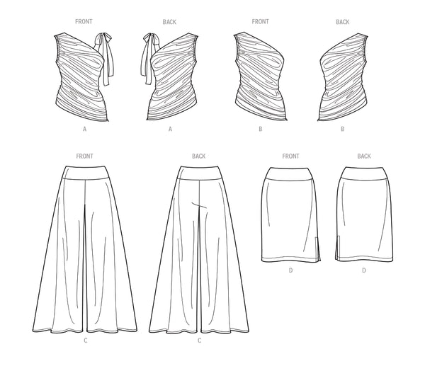 Pattern, SIMPLICITY 9789 Misses Knit Tops, Pants and Skirt