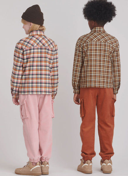 Pattern, SIMPLICITY 9864, Girls and Boys Shirt and Cargo