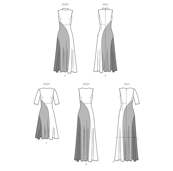Pattern, SIMPLICITY 9887, Women's Dress with Length Variations