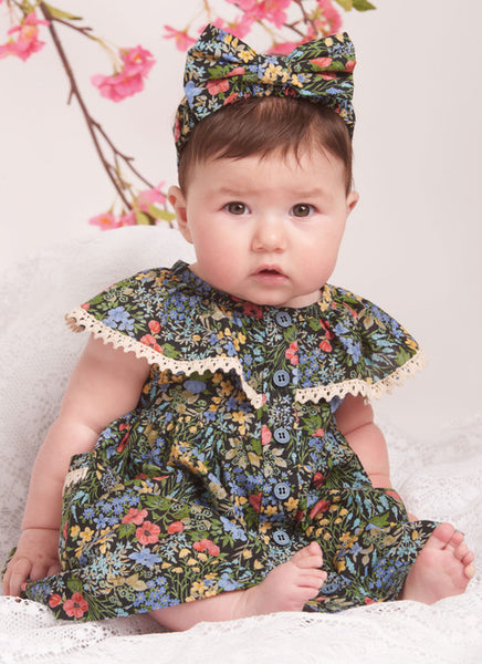 Pattern, SIMPLICITY 9898, Babies' Dress, Panty and Headband