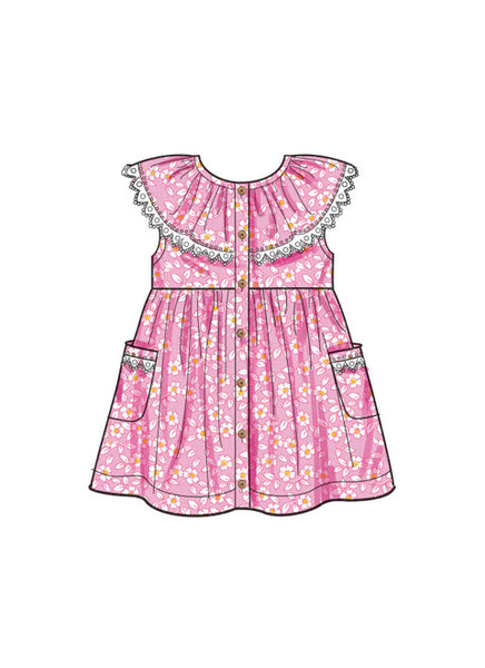 Pattern, SIMPLICITY 9898, Babies' Dress, Panty and Headband